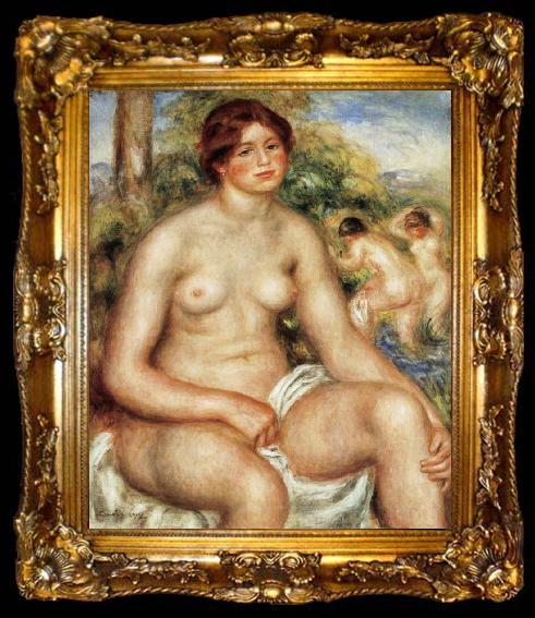 framed  Pierre Renoir Seated Nude, ta009-2